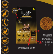 Ração Brain Plus Gatos Castrados 10kg