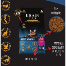 Ração Brain Plus Gatos Salmão 10kg 