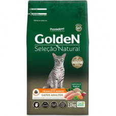 Golden Seleção Natural Gatos Adultos Frango e Arroz 10,1kg