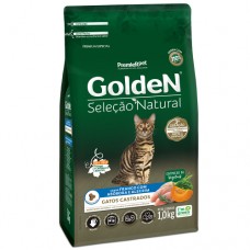 Golden Seleção Natural Gatos Castrados Frango, Abóbora e Alecrim 3kg