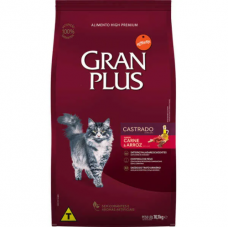 Gran Plus Gatos Adultos Castrados Carne e Arroz 1kg A Granel