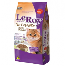 Ração Leroy Premium Fillet de Frango Gatos Castrados 10kg