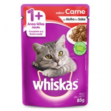 Sachê Whiskas Adultos Carne 85g