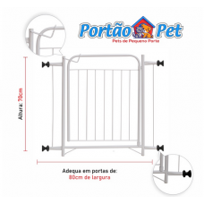 Portão Grade de Segurança Pet Vão até 80cm