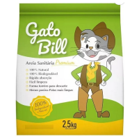 Areia Sanitária Gato Bill 100% Mandioca 2,5kg