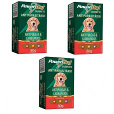 Combo Sabonete Power Dog Antipulgas e Carrapatos 80g 3 Unidades