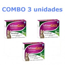 Combo Vermicats 600mg 4 comp 3 unidades