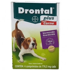 Vermifugo Drontal Plus 10kg 4 comprimidos