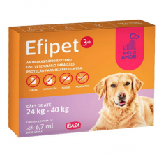 Efipet 3+ Antiparasitário para Cães de até 24kg a 40kg