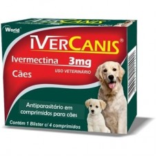Ivercanis 3mg 4 comprimidos