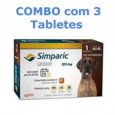 Simparic 120mg 40,1Kg a 60Kg Combo 3 Tabletes