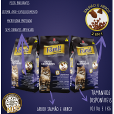 Ração Famil Premium Gatos Castrados 10kg