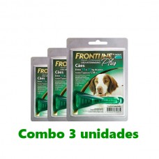 Combo Frontline Plus Cães 10-20kg 3 unidades